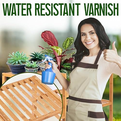 Miniatura 4 de SereneLife Estantes de almacenamiento de bambú de 9 niveles para múltiples plantas en maceta, estante esquinero, accesorios de casa para uso en
