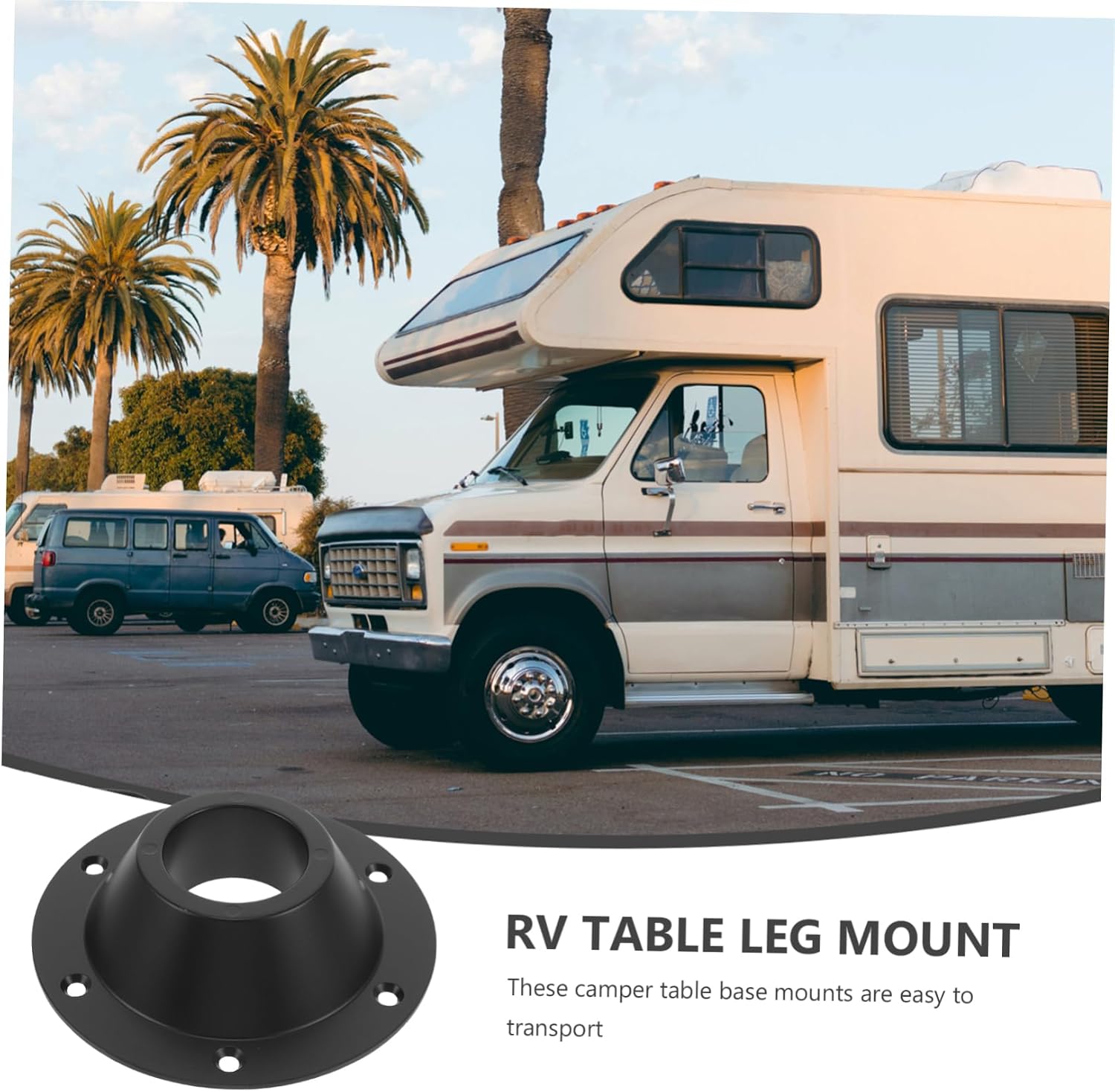 Alipis 2pcs Rv Table Base Mount Lightweight Pedestal Accessory for Securing Camper and Boat Tables Easy Installation for Rvs Yachts and More