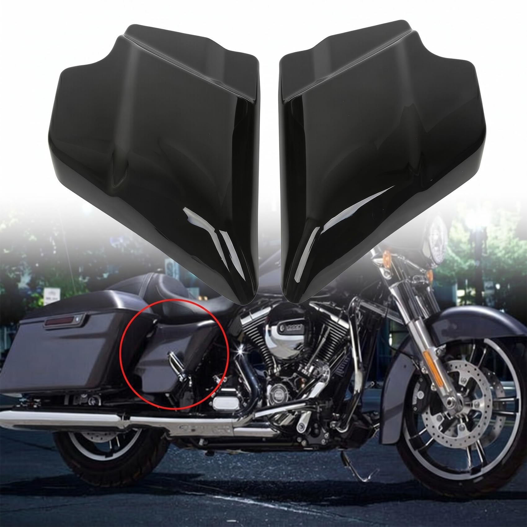 Amazon.com: TCMT Vivid Black Left Right Side Cover Panel Fit For