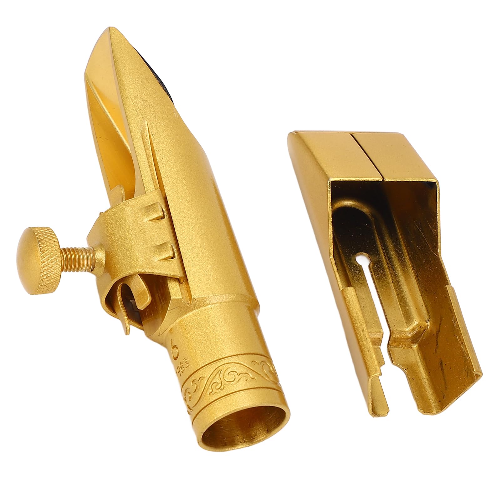 Ustnik do Saksofonu Altowego Eb, Mosiężny Matowy Ustnik do Saksofonu Altowego 6C, Metalowy Ustnik do Saksofonu Zamiennik dla Profesjonalistów i Początkujących Saksofonów