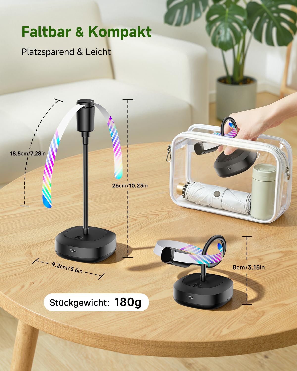 2 PCS Ventilateur Anti Mouche de Table, Rechargeable Chasse Mouche Rotatif, Portable Répulsif à Pales pour Insecte, Hélices Anti Moustique pour Extérieur, Pique-Nique, Barbecue, Terrasses Restaurants