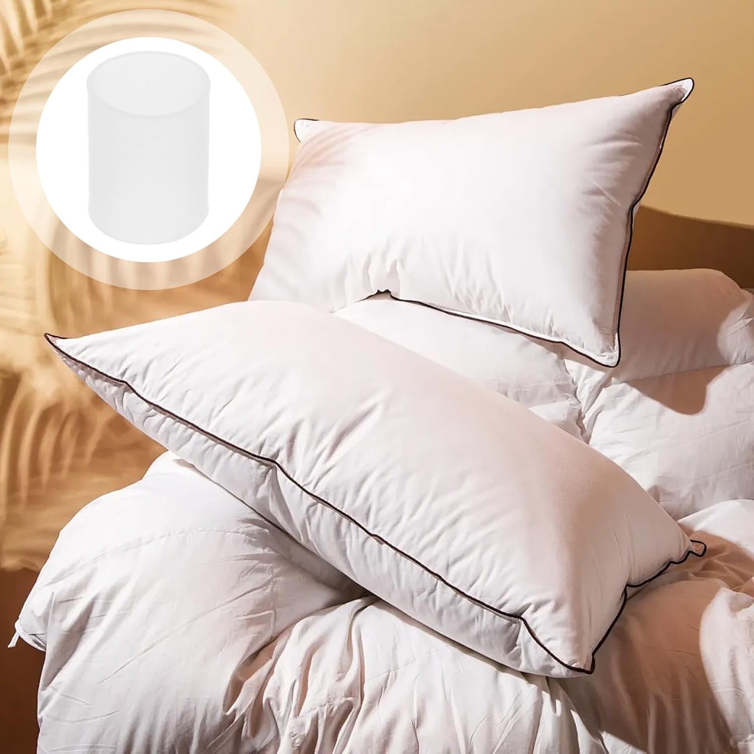 Luxshiny Tube Pillow Stuffing Insert, 500g PE TPE, Shape Support