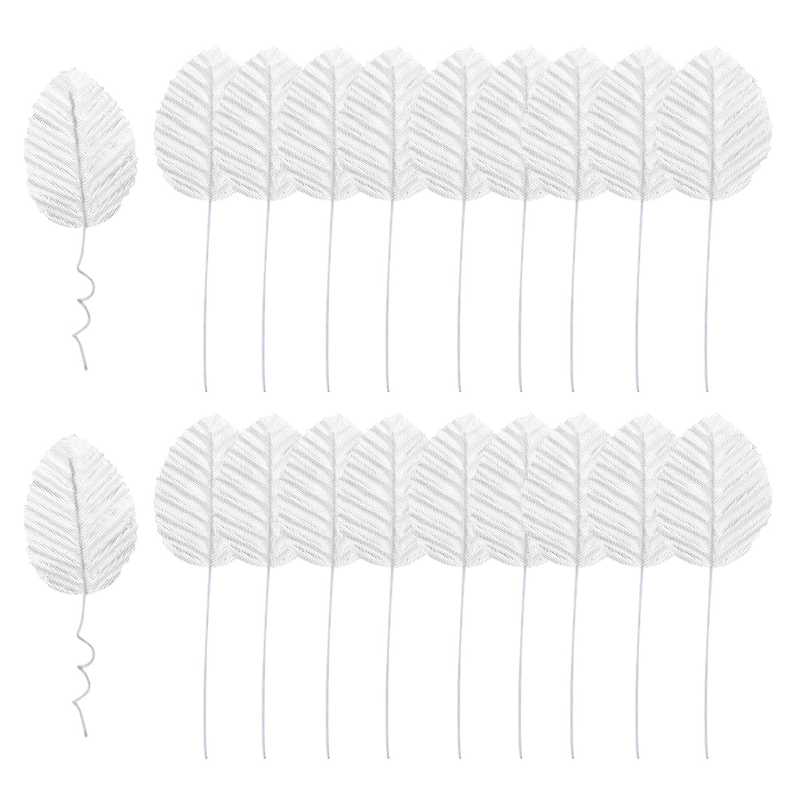PATIKIL Silver Artificial Leaves with Stems