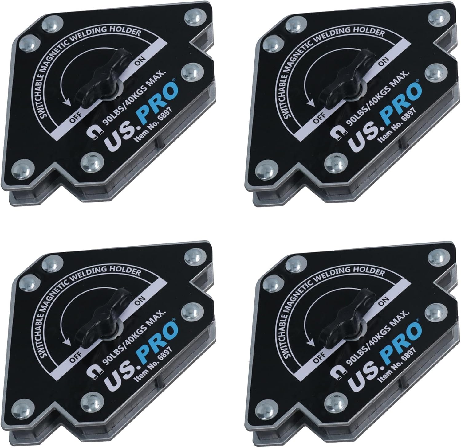 90lb Switchable On Off Magnetic Magnet Welding Holder Support 3 Angles 6pc