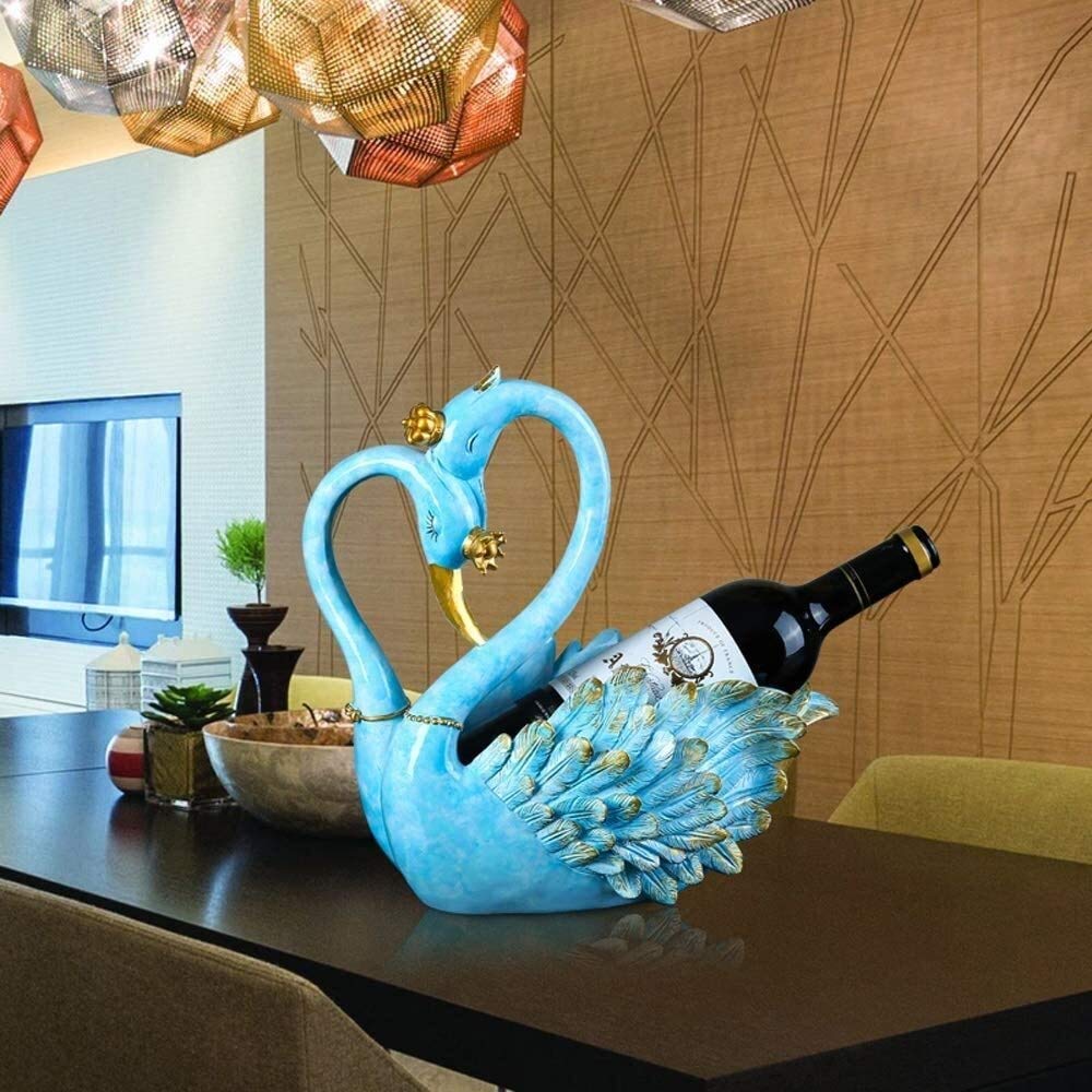 Statua Posąg łabędzia Rzemiosło Stojak na wino Biżuteria dla zwierząt Akcesoria do dekoracji wnętrz Strona główna Sypialnia Szafka na wino Szafka TV Wejście Dekoracja Figurki Figurki (Rozmiar: A)