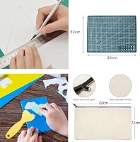 Chedin 26 részes plotter kiegészítő készlet - Vinyl kivágó eszközök, skalp kések, spatula, vonalzó - DIY barkács szett tárolótáskával 3