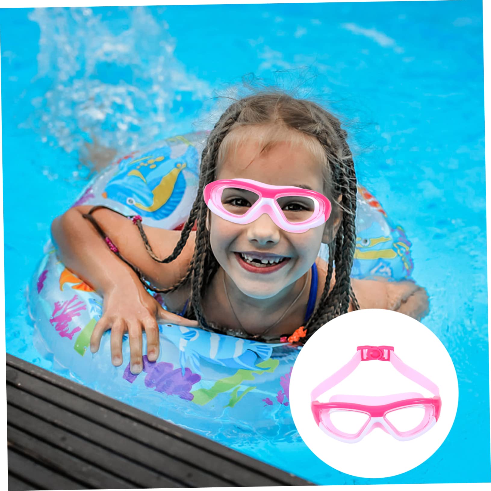 Toddmomy 3Pcs Gafas De Natación Niños Gafas De Natación Sobre Gafas Gafas Anti-Vaho Gafas De Natación Gafas Para Niños Gafas De Mar Rosa Equipo De Natación Océano