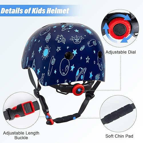 Miniatura 15 de Bienbee - Casco para niños pequeños, casco de patineta para bicicleta, equilibrio, bicicleta, scooter, para niñas y niños de 1-3-5-8-14 años