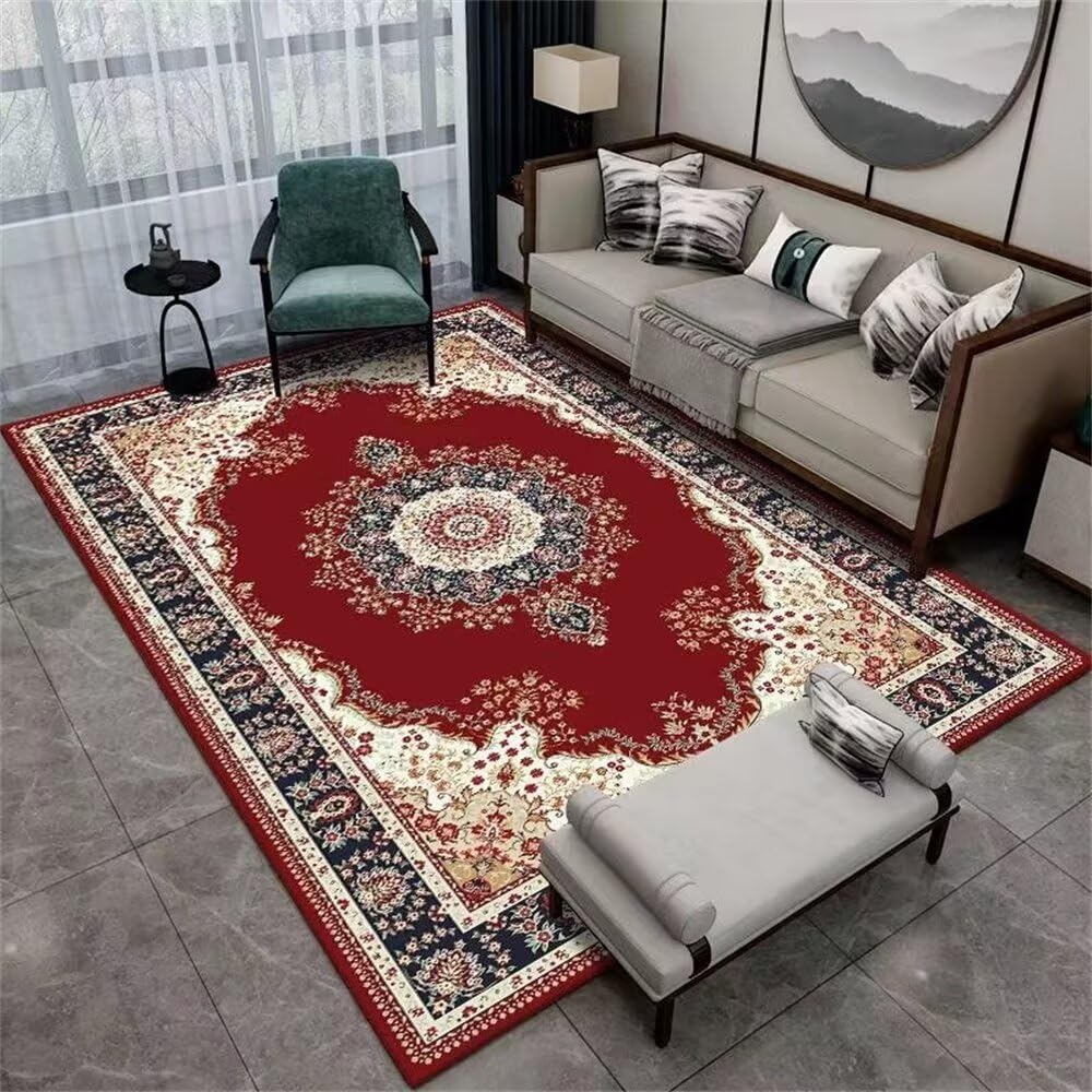 Tapis enfant garçon rouge pour décorer une chambre de jeu cosy