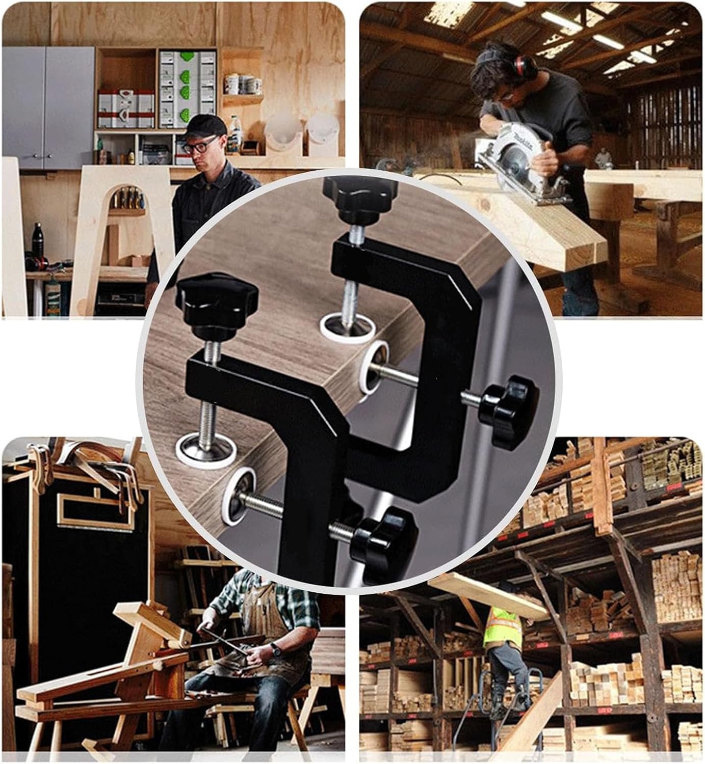 3 Way Clamp Aluminum Alloy Adjustable Cabinet Corner Clamp for Woodworking Furniture Assembly and Picture Frame Clamping