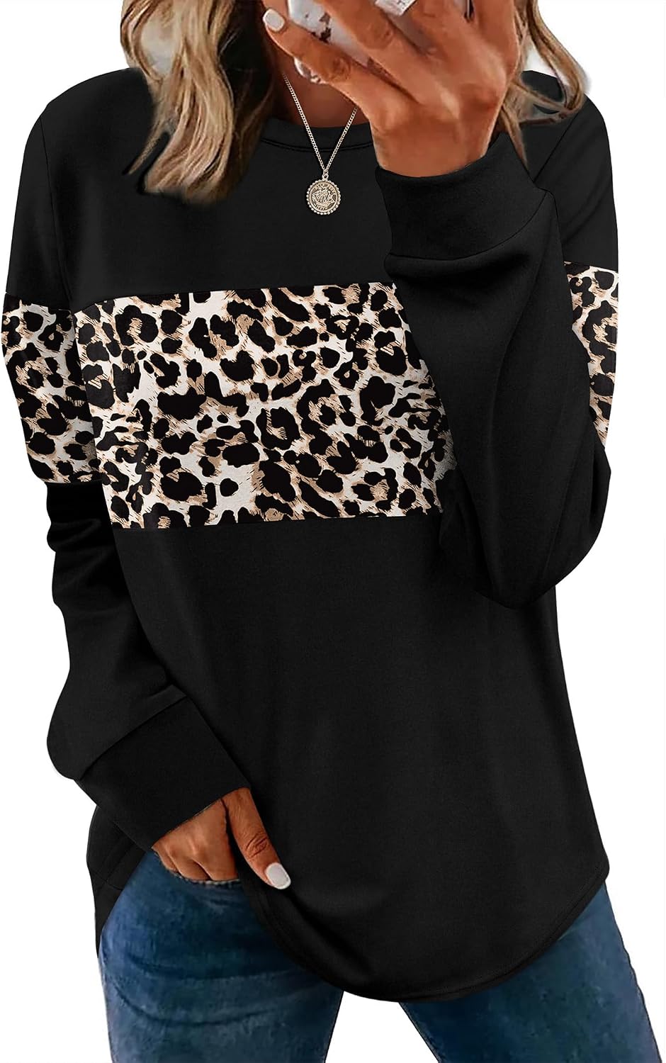 WIHOLL Sweatshirt for Women Long Sleeve Shirts Fall Outfits Fashion Tops