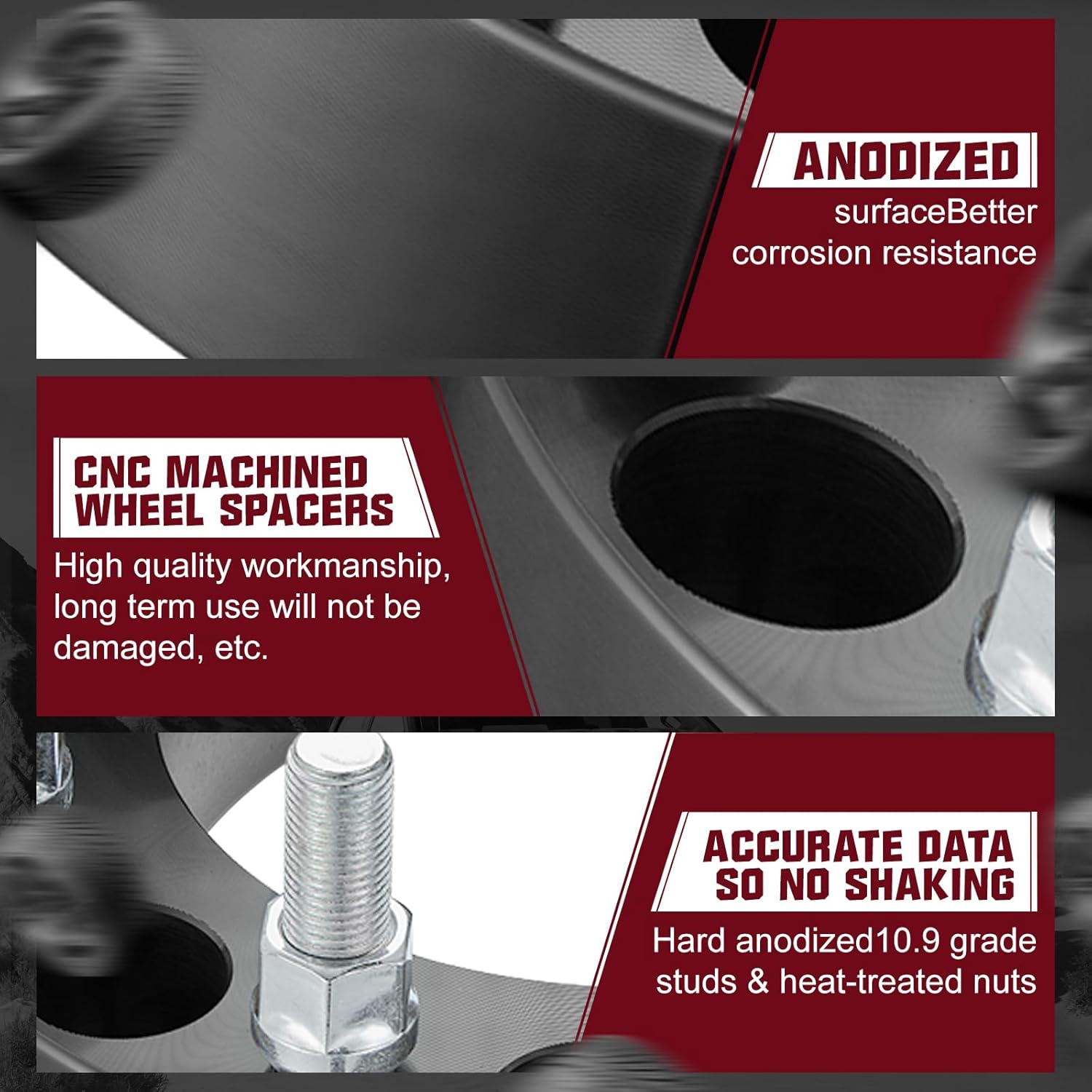 BDFHYK 8x7 Wheel Spacers Thickness 2" (50mm) Compatible with Chevy GMC 2011-2023 Silverado Sierra 2500 3500 HD, 8x180mm Forged 8 Lug M14x1.5 & 125mm Hub Bore, Spacers, No Lip