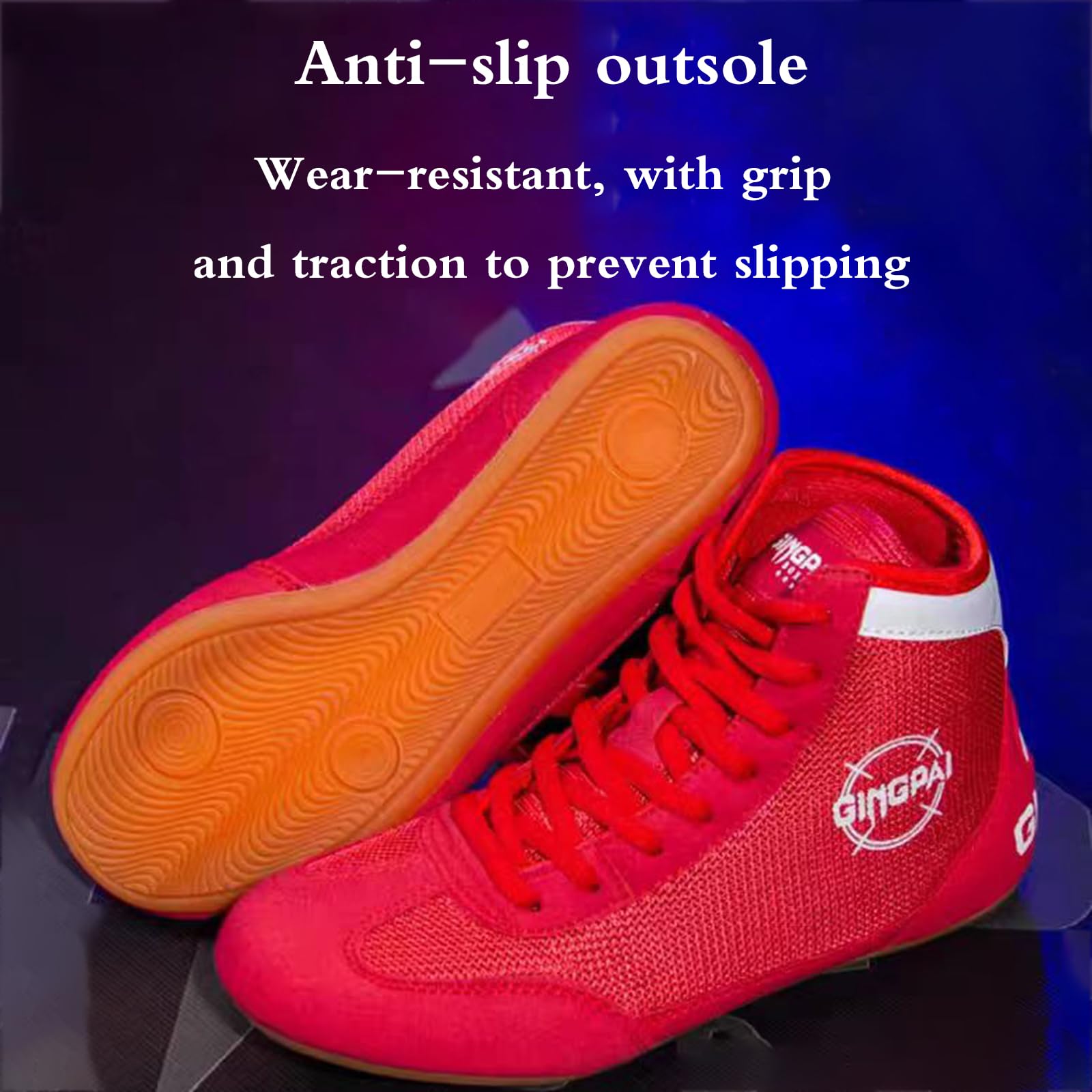 Buty bokserskie męskie, buty bokserskie, trójbój siłowy, buty bokserskie, buty bokserskie, antypoślizgowe, sznurowane, gumowa podeszwa, do treningu ćwiczeń walki fitness Muay Thai sztuki