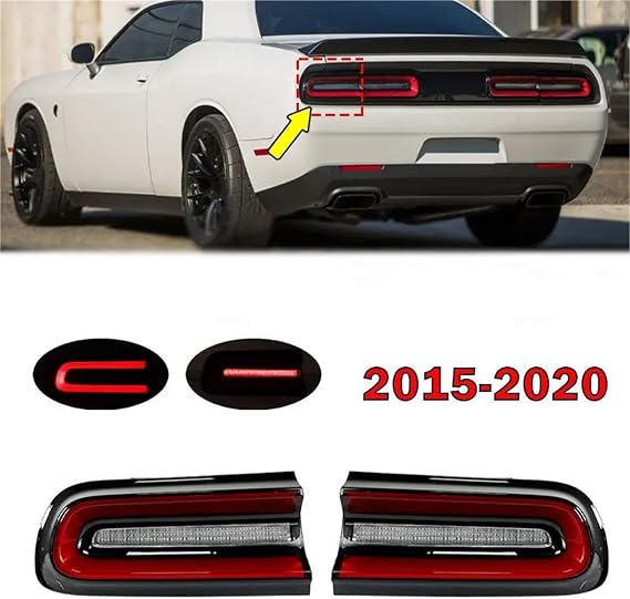 Rear Tail Light Trailer Lights LED Tail Light For Dodge For Challenger 2015-2020 Rear Driving Stop Parking Brake Assembly(Left)