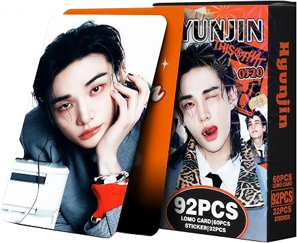 PYAJUU Stray Kids Photocards 92 PCS SKZ 60PCS THIS & THAT Album Photo Cards with 32 PCS Stickers KPOP Gift RUN IT Lomo Merch for SKZ Boys and Girls Straykids Laser Greeting Cards 2026,HYUNJIN