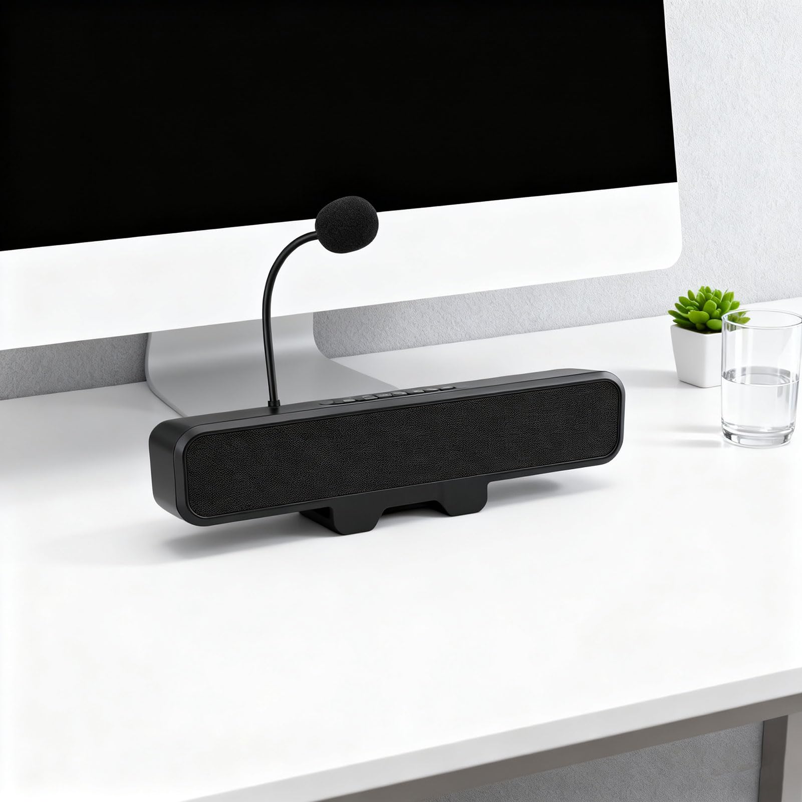 Annadue Altoparlante per Computer USB con Microfono, Altoparlanti Monitor per PC, Altoparlante per Conferenze e Microfono per Chiamate in Ufficio a Casa, per Zoom, Teams, Skype, PC,