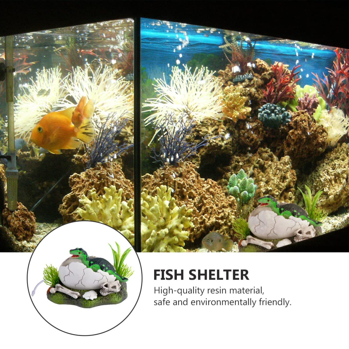 Happyyami 3stücke Aquarium Dekoration Mit Luftblasenfunktion Dinosaurier Ornament Für Fischtank Kreatives Wasserspielzeug Und Versteck Für Fische Und Reptilien Geeignet Für Süß Und