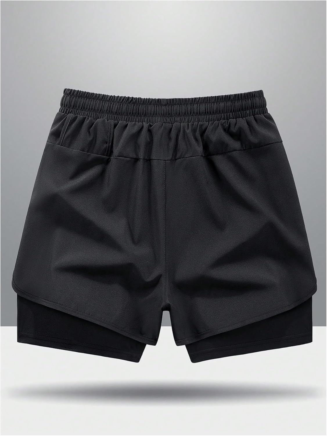 WDIRARA Men's 2 in 1 Gym Shorts Athletic Workout Quick Dry Running Shorts - Image 5