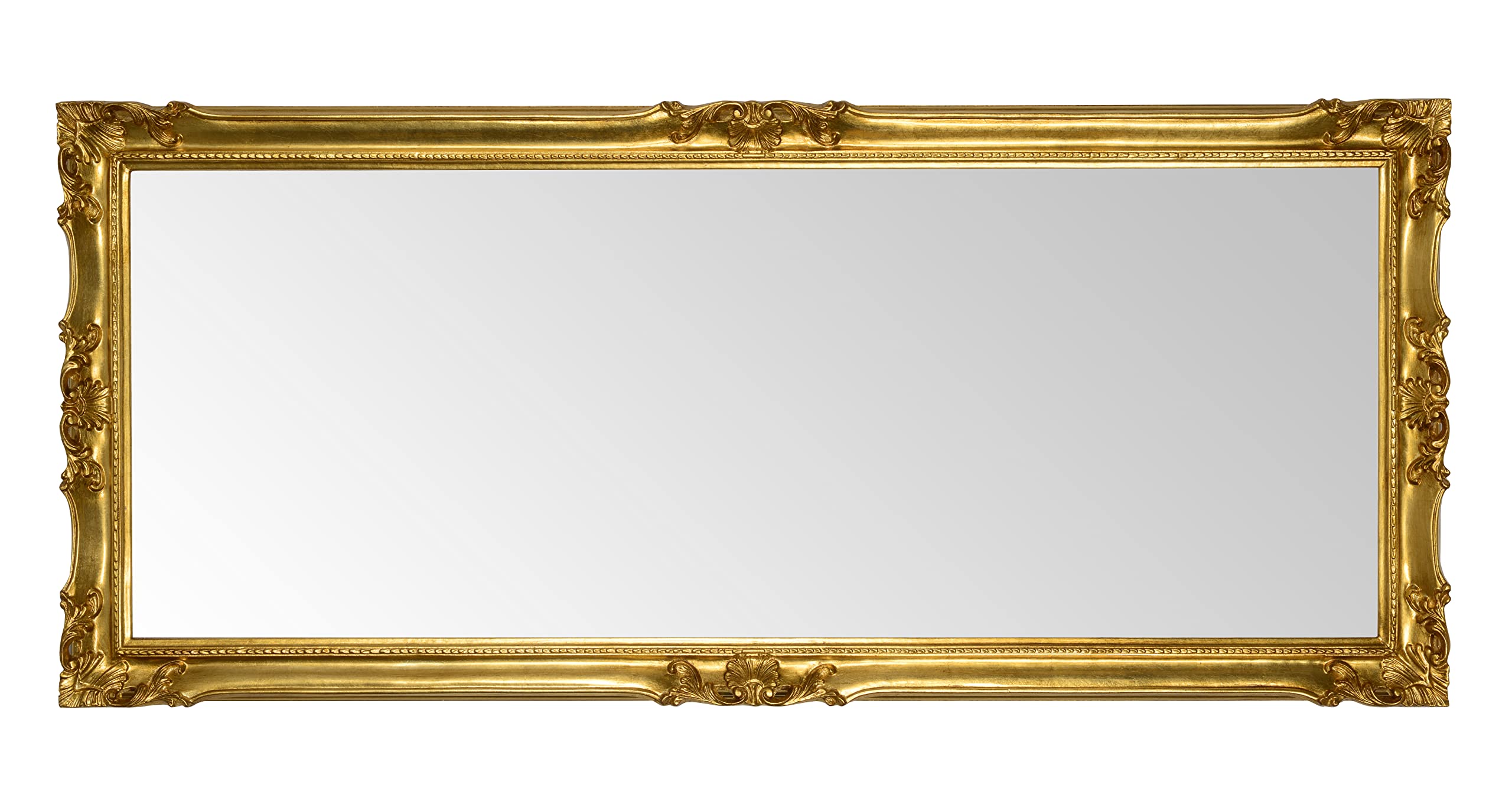 Specchio da parete moderna in foglia oro e argento made Italy Daiano