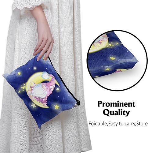 Miniatura 5 de Bolsa de maquillaje para mujer, Lindo gnomo soñoliento202