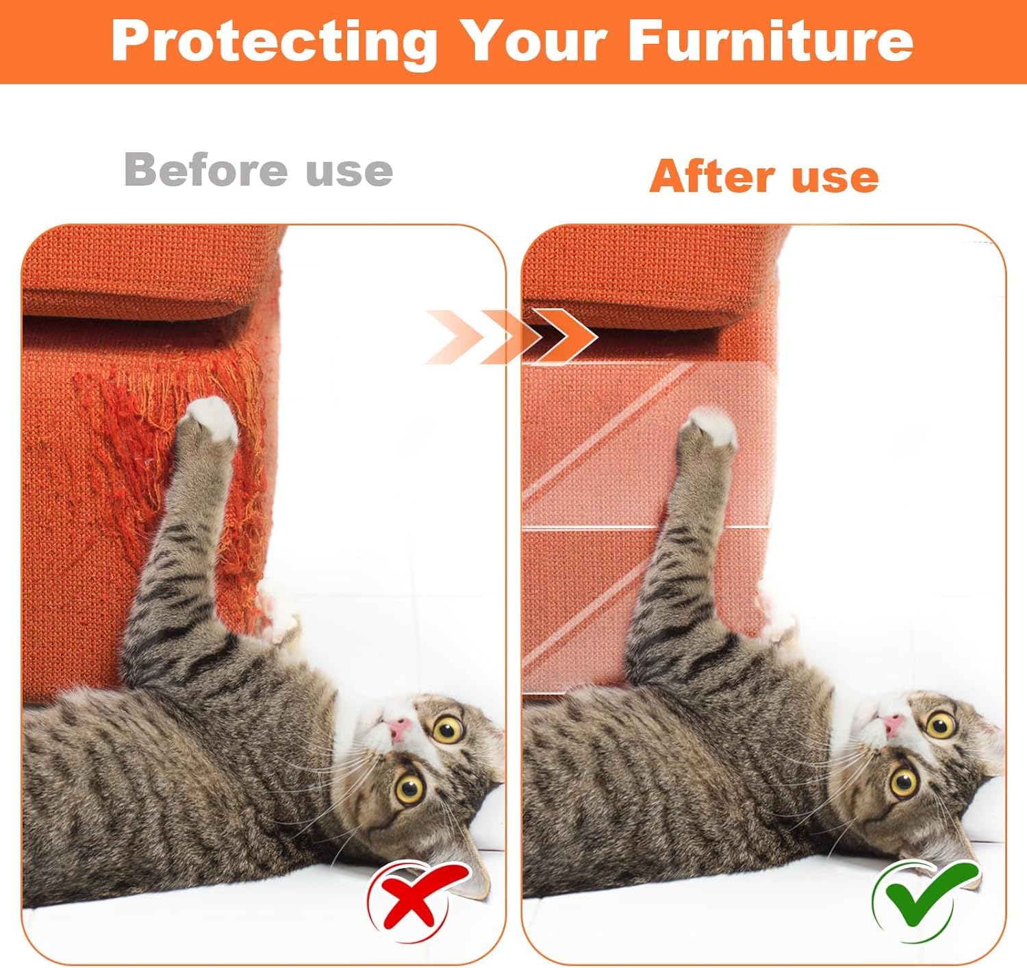 Protezione Antigraffio Per Gatti - Nastro Trasparente Da 30x500 Cm Per Divani, Muri E Mobili - Foto 13