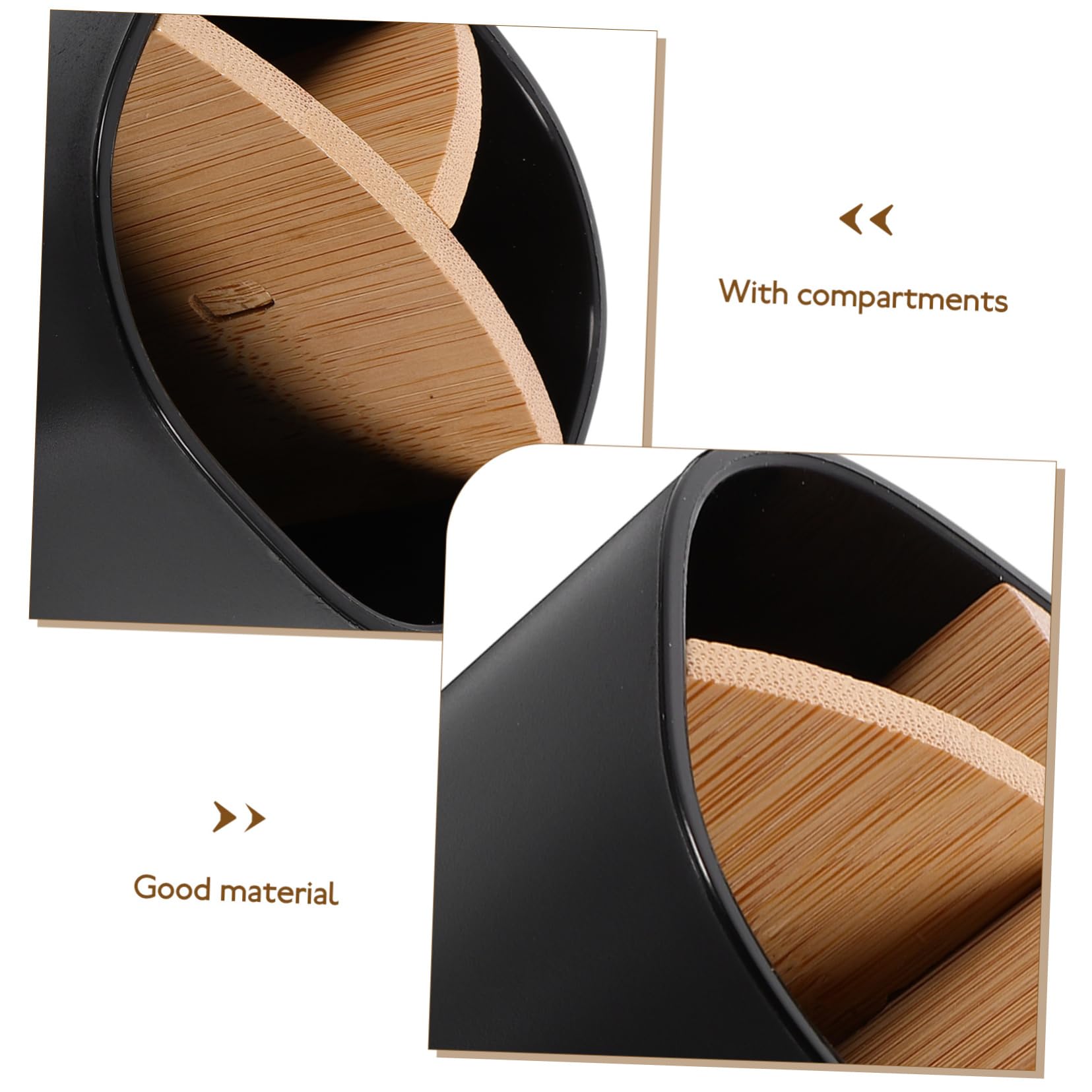TOPBATHY 5 Piezas Soporte para cepillos de de bambú Soporte para cepillos de para baño portacepillos de esterilizado Soporte Pinceles Caja organizadora Maquillaje