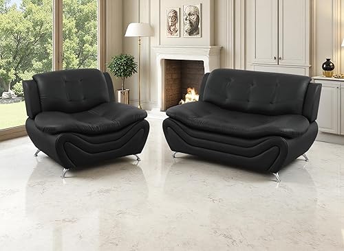 Miniatura 52 de Sofás de cuero para sala de estar, juego de sofás para sala de estar, sofá para dormitorio, apartamento, juegos de muebles para sala de estar (cuero