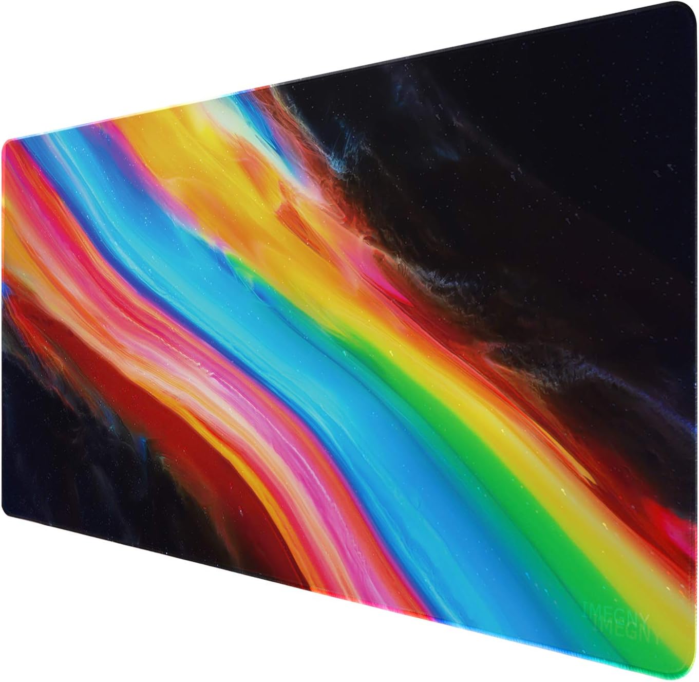 Gaming Mousepad Large, 35.4 x15.7 Inch Desk Pad & Non-Slip Rubber Mat for Mice and Keyboard with Stitched Edges