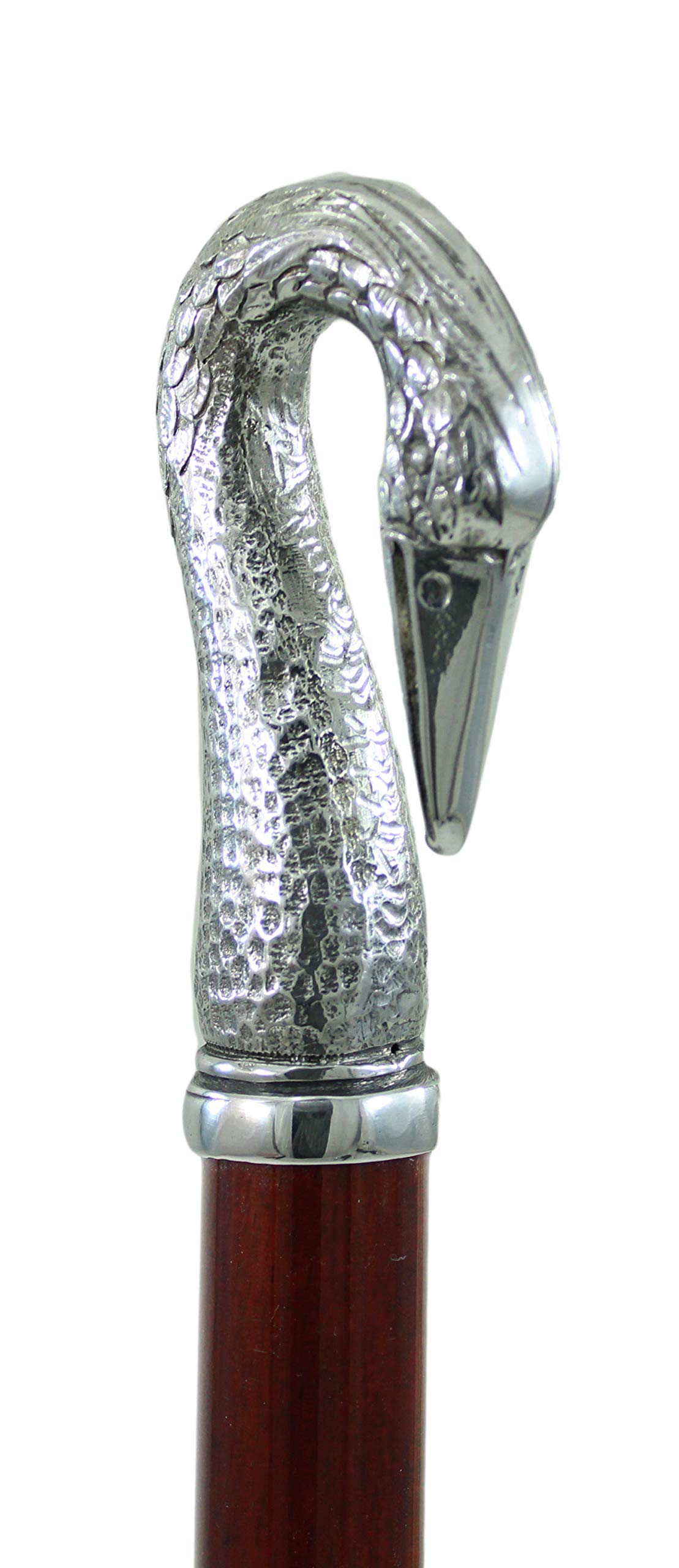 Bastón elegante y ergonómico, cisne. Bastones personalizables con grabado
