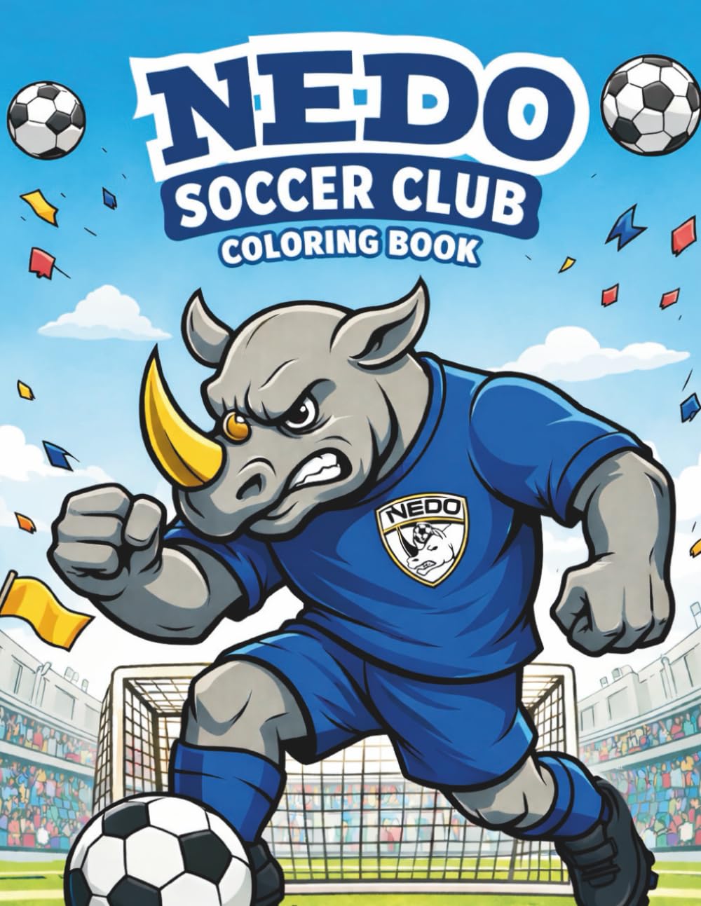 NEDO SOCCER CLUB: A Coloring Book All About Friendship, Goals, and Good Sports