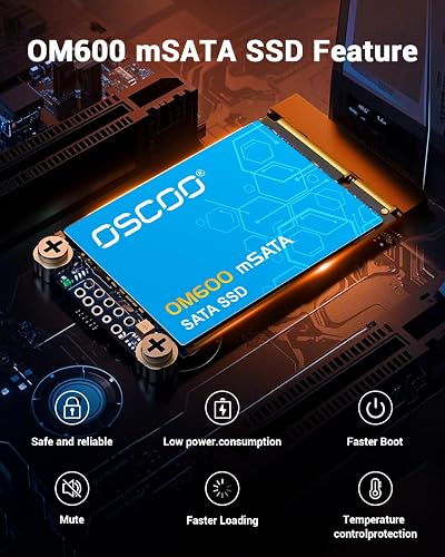 OSCOO 512Go mSATA SSD – SATA III 6Gb Disque Dur Interne, Jusqu’à 550 MB/s, 3D NAND Flash pour Mit Laptop, Desktop - 3