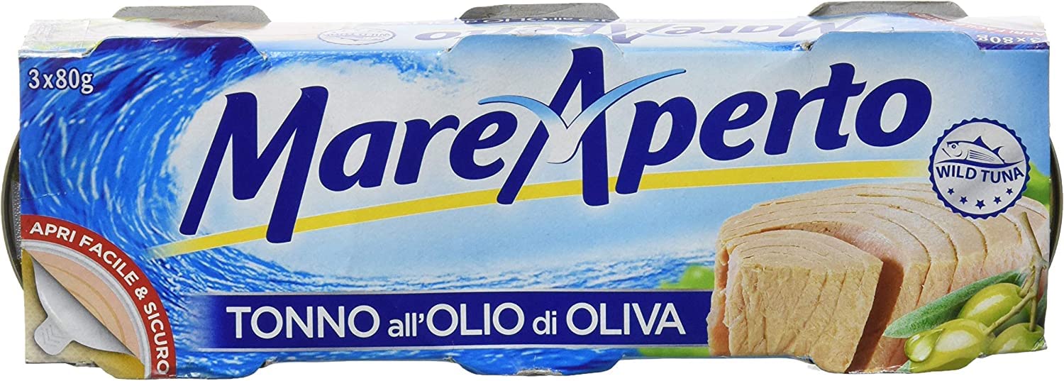 Tonno all'olio di oliva Thunfisch Konserven in Olivenöl 12 x 3 x 70g | Filetti compatti, wilder Fang, praktisch portioniert für Insalatone und Sandwich, Gesamtnettogewicht 210 g