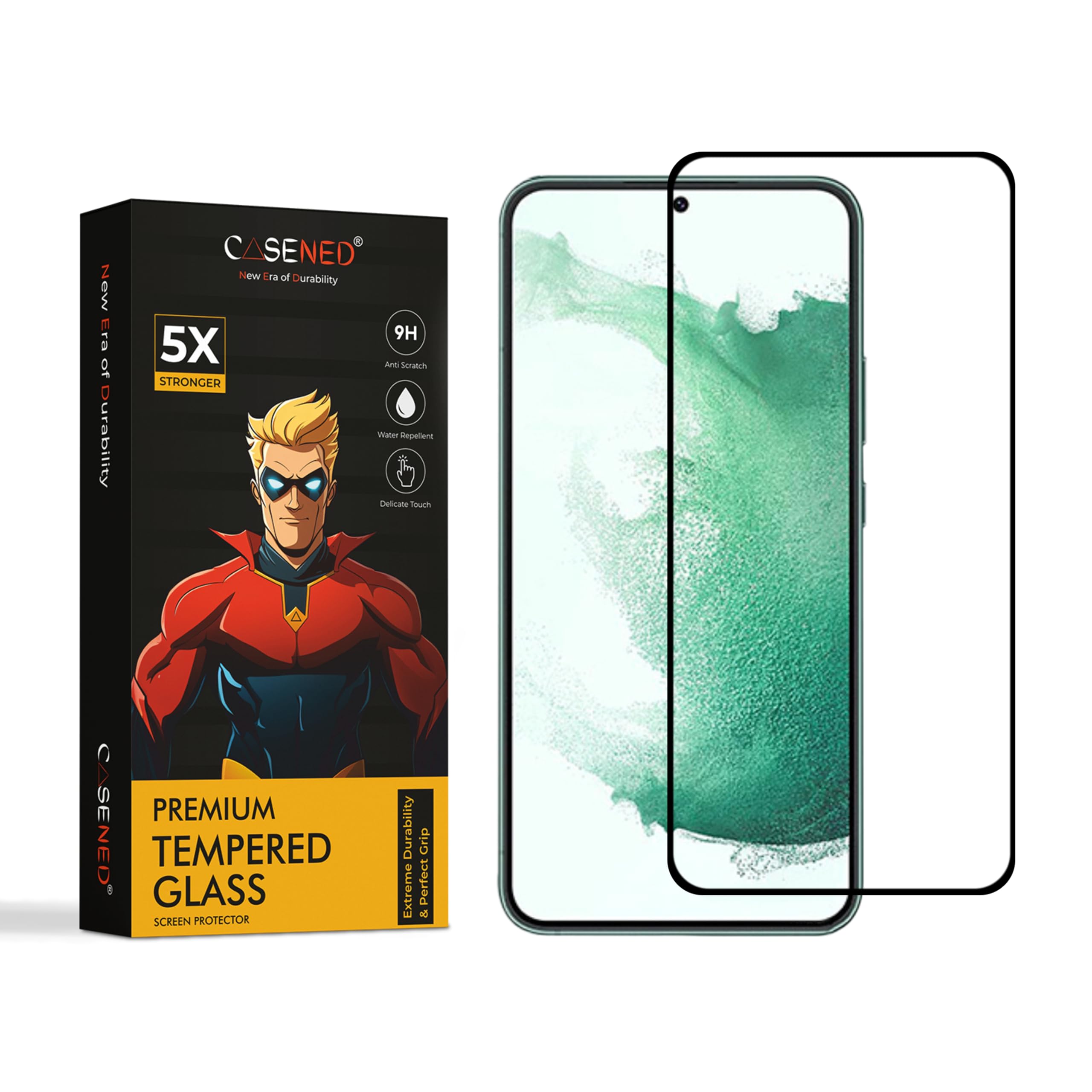 CASENED Screen Protector for Samsung Galaxy S23 / S22 5G, [9H Hardness] [Military Grade Shatterproof] HD Full Coverage Screen Protector, Easy Installation (B0D6NCPW9Z) Amazon Price History, Amazon Price Tracker