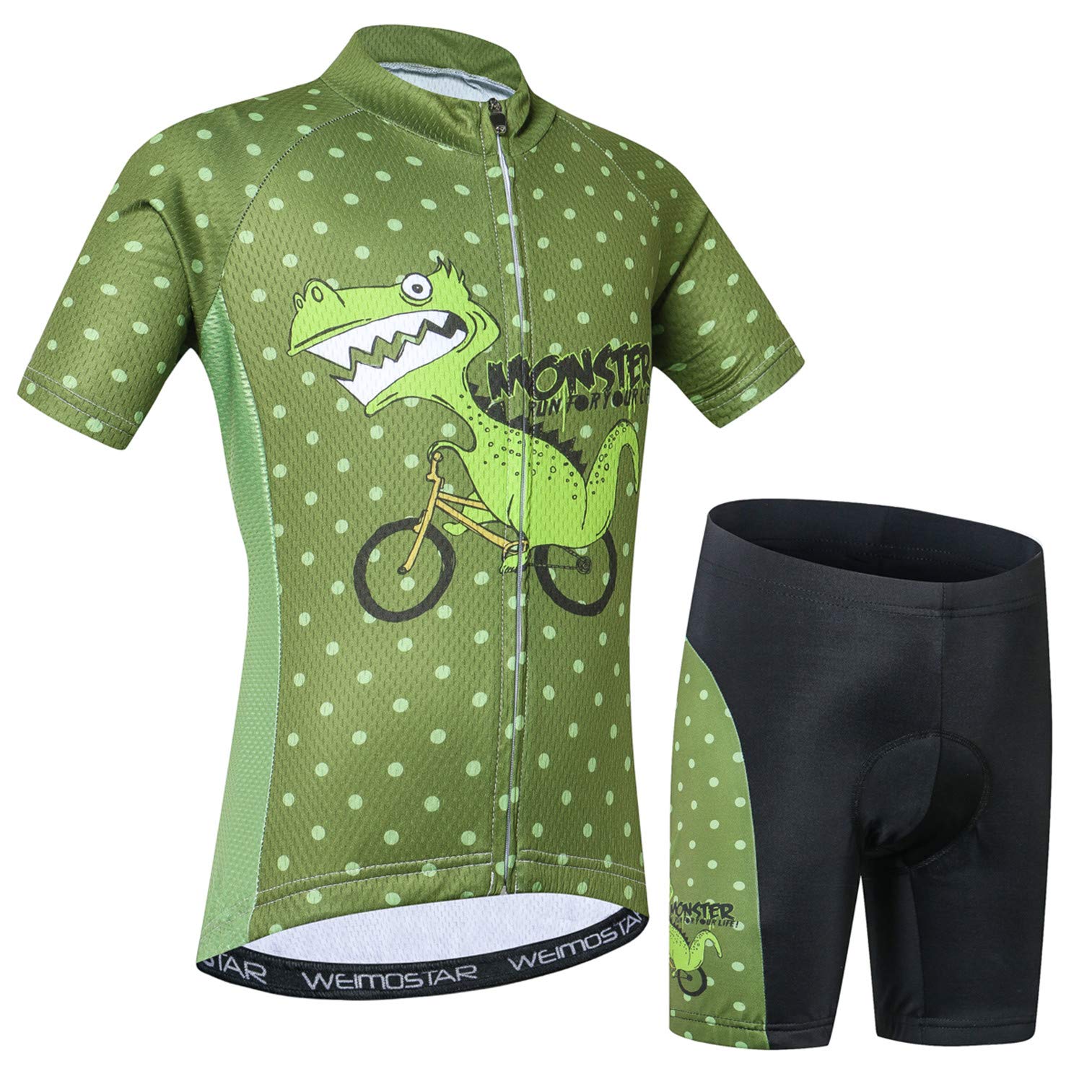 Radtrikot-Shorts Set gepolsterter Anzug Kinder-Fahrradoberteile Shirt Mountainbike-Fahren