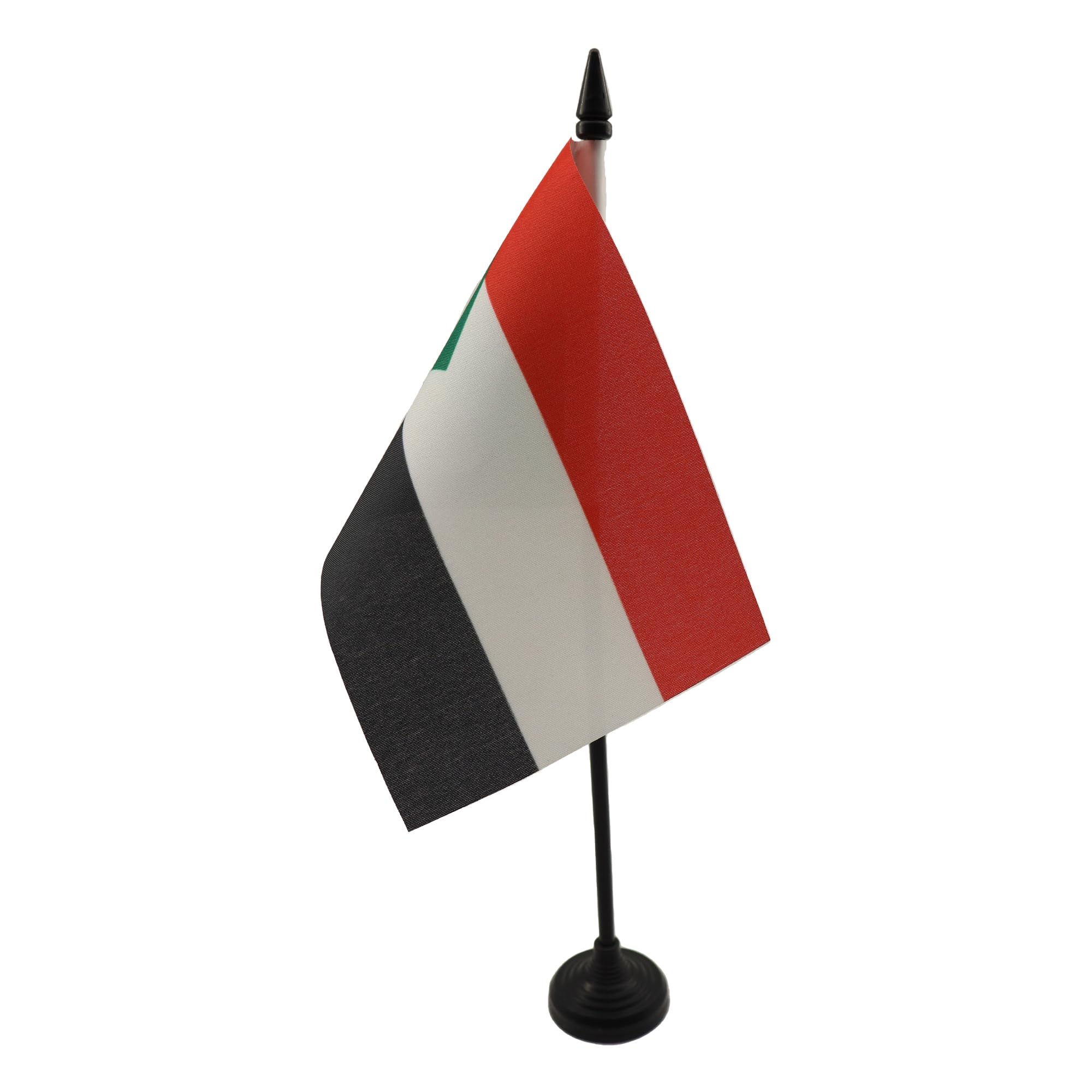 AZ FLAG Sudan Table Flag 15x10 cm 100D Polyester Plastic Base