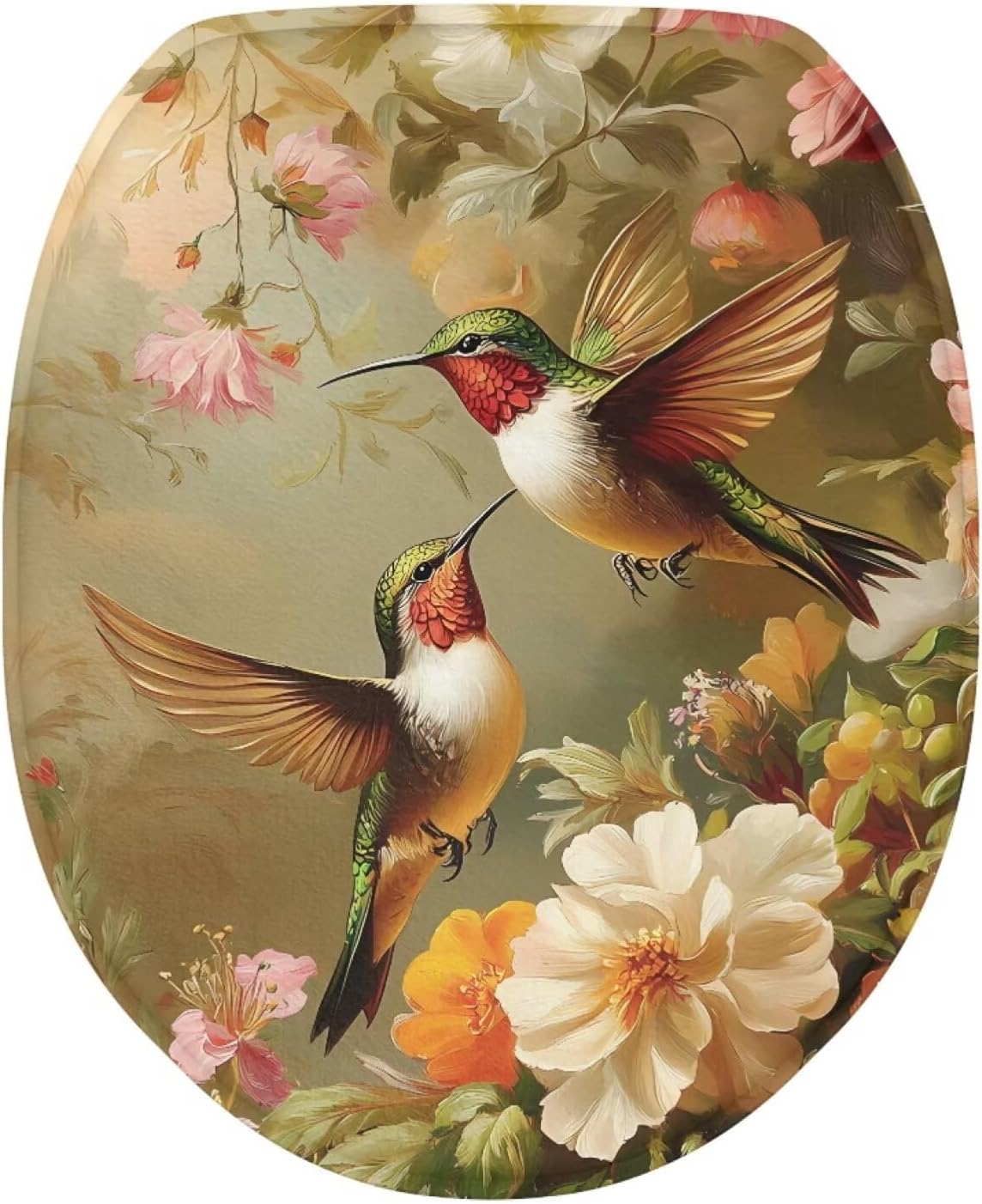 Hummingbirds Toilet Seat Cover Replacement for Bathroom Decor