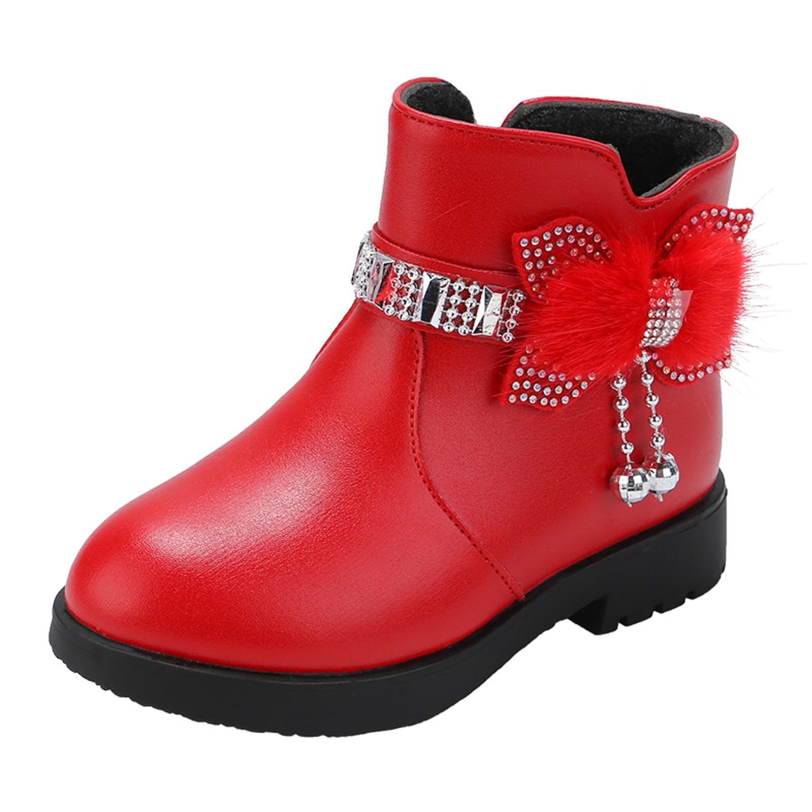2026 Donne Inverno Stivali Bambini Scarpe Tacco Spessore Breve Caldo In Pelle Bambino Bow Carino