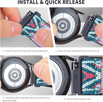 Quick Release Elastic Nylon Watch Strap General Breathable Watch Straps - Lug Width- 18mm 20mm 22mm