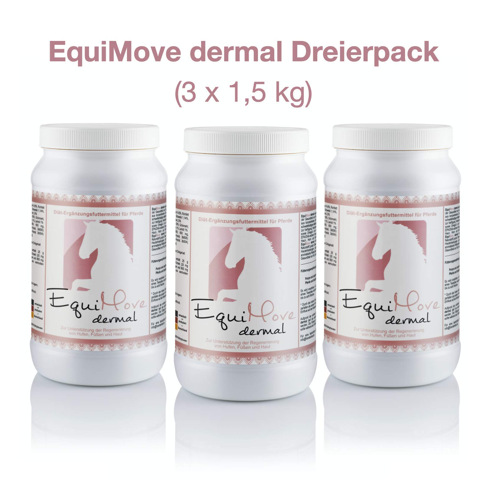 Dermal | tierärztliche Ergänzung für Haut, Fell, Hufe | hochdosiert mit Biotin, Zink, Schwefel, Lycopin, Mangan, Actrisave | bei Fellproblemen, Ekzem oder brüchigem Horn (4,5 kg)