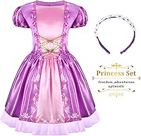 Vista 13 de Princess Dress Up Clothes for Little Girl Role Play Costume Gift Set Princess Dress Up Toys for Toddler Girls Rosa