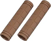 Generic Punhos de guidão de bicicleta 12 x 2,2 cm, 2 peças de borracha antiderrapante para bicicleta BMX MTB Cruiser Scooter Mountain Folding Bike, marrom