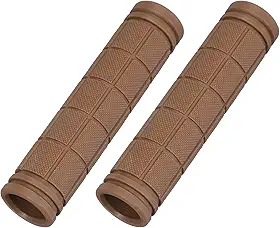 Generic Punhos de guidão de bicicleta 12 x 2,2 cm, 2 peças de borracha antiderrapante para bicicleta BMX MTB Cruiser Scooter Mountain Folding Bike, marrom