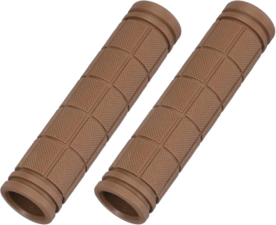 Generic Punhos de guidão de bicicleta 12 x 2,2 cm, 2 peças de borracha antiderrapante para bicicleta BMX MTB Cruiser Scooter Mountain Folding Bike, marrom
