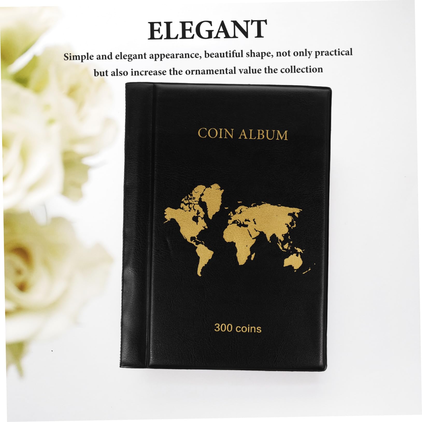 iplusmile Álbum de Monedas con Transparentes para Coleccionistas Gran Capacidad Funda para Monedas Antiguas Organizador Elegante
