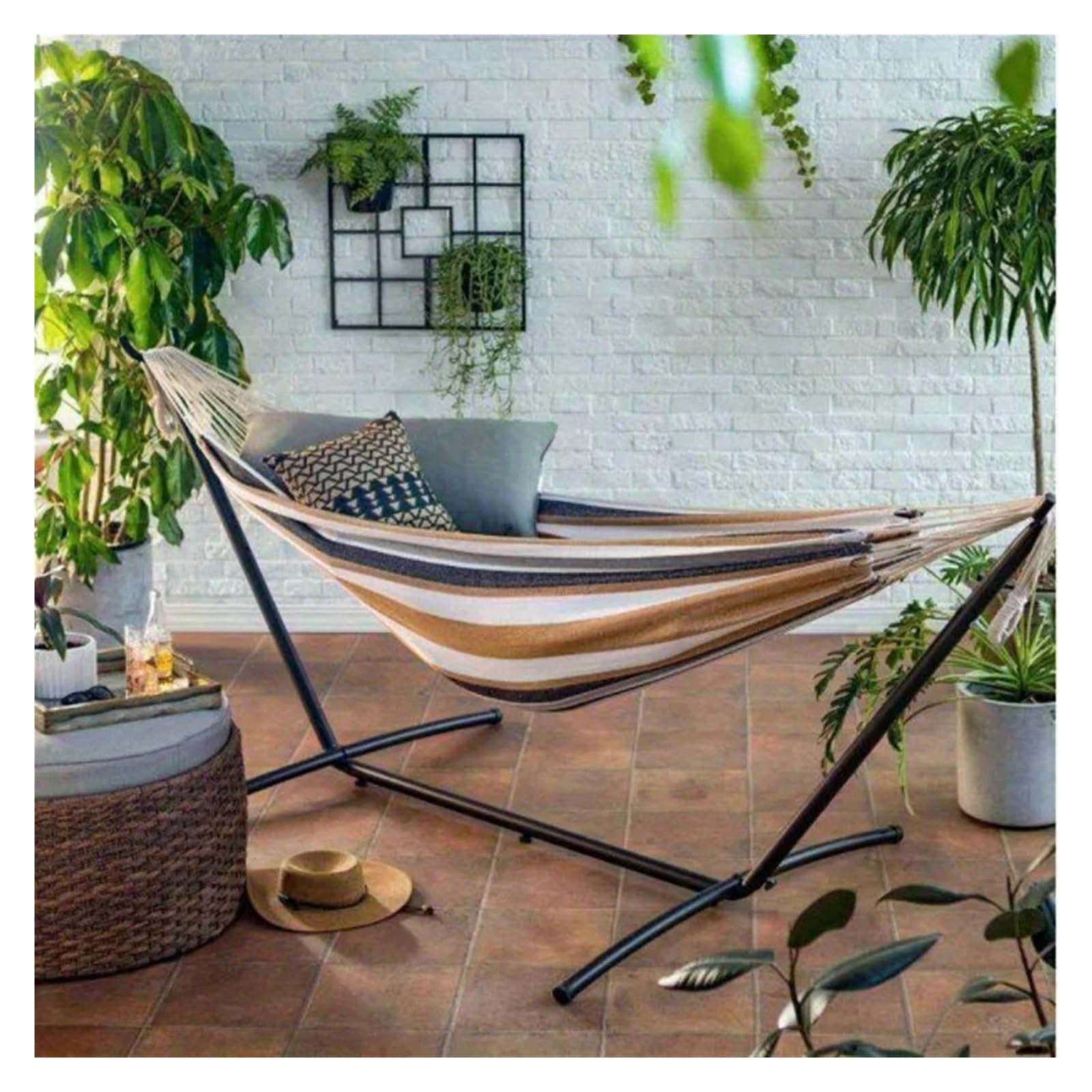Amaca, Supporto Per Amaca Portatile Incluso per Campeggio/Giardino