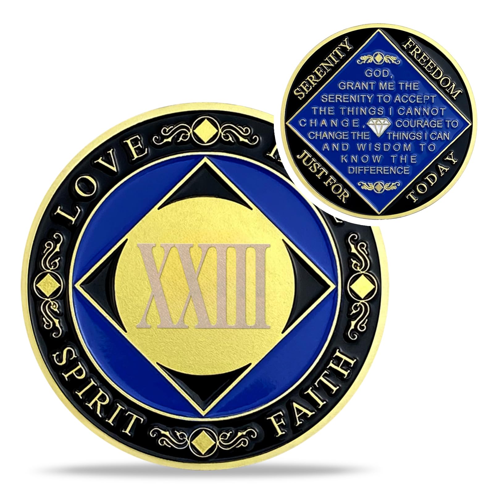 23 Year NA Medallions - Recovery Narcotics Anonymous Chips - 23 Year Living Clean Sobriety Coin - (Years 1-30) Journey Celebrate Recovery Addicts - Narcotics Anonymous Gifts for Men Women