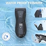 Trimmer Original Electric Body Hair Trimmer, Waterproof Rechargeable Shaver for Men, Sage, for Pubic, Chest, Legs, Bikini Areas