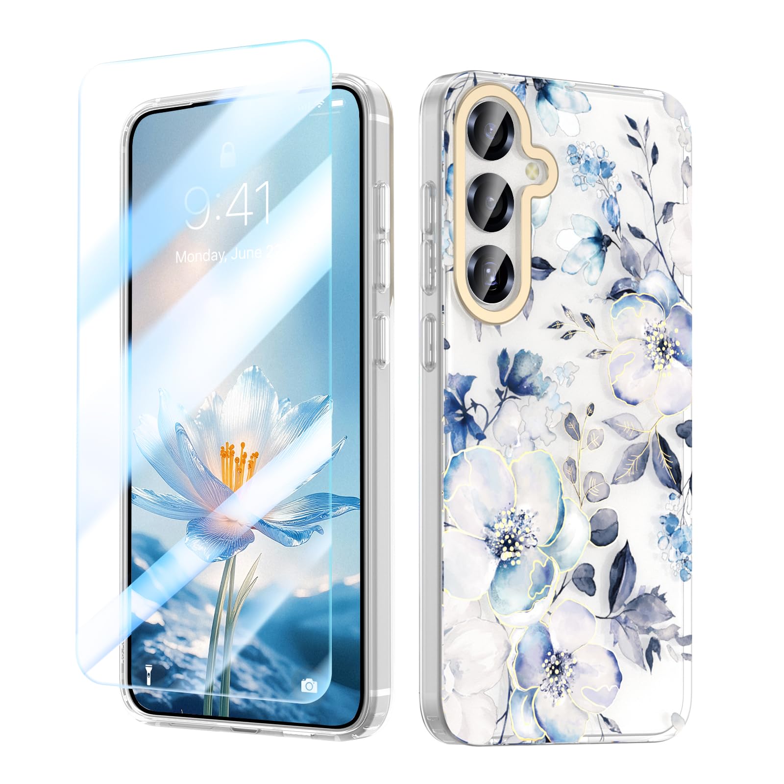 ★美品★Samsung Galaxyスマートフォン 本体 ホワイト 手帳ケース付 Amazon.co.jp: MILPROX Galaxy S26 ケース 花柄かわいいクリア 6.1