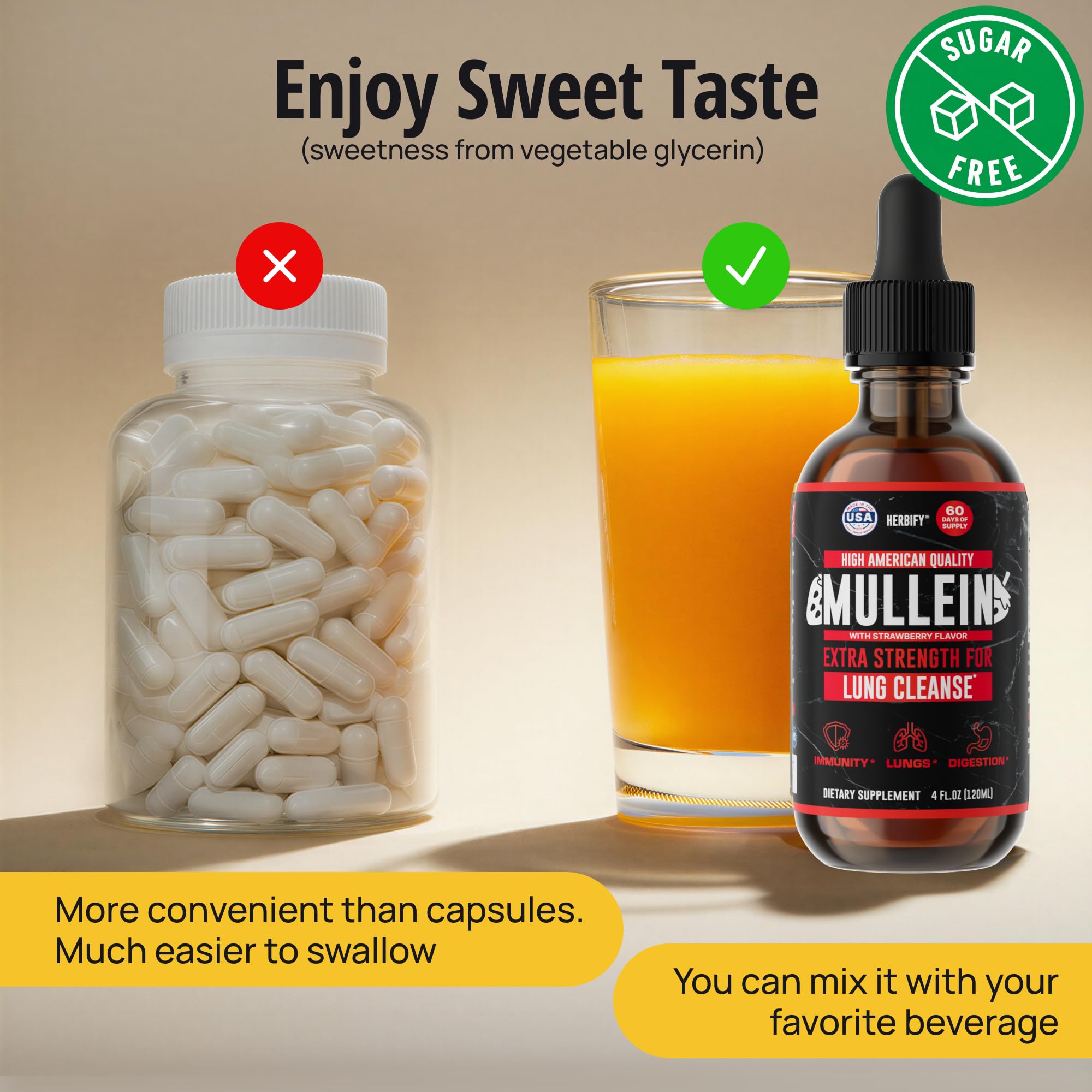 Mullein Drops - Lung Cleanse - Leaf Extract - Powerful Mullein for Immune Support, Detox & Respiratory Support - Made in USA - 4 Oz Strawberry Flavor — Amazon image 5