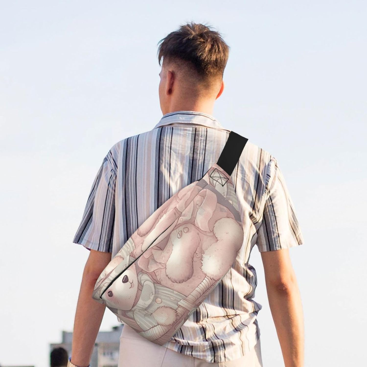 Fanny Pack for Men Women Stars in Basket Belt Bag with Adjustable Strap Fashion Waist Bag Waist Pack for Travel, DG564FH4GFH